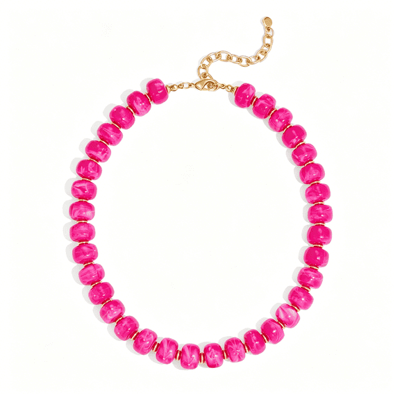DESIGNICE Summer Beach Jewelry Chunky Beaded Necklace for Women Trendy Statement Big Colorful Resin Bead Choker Necklaces Boho Charm Jewelry Cute Gifts for Love