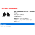 thumbnail image 2 of Horn - Compatible with 2007 - 2009 Ford Escape 2008, 2 of 2