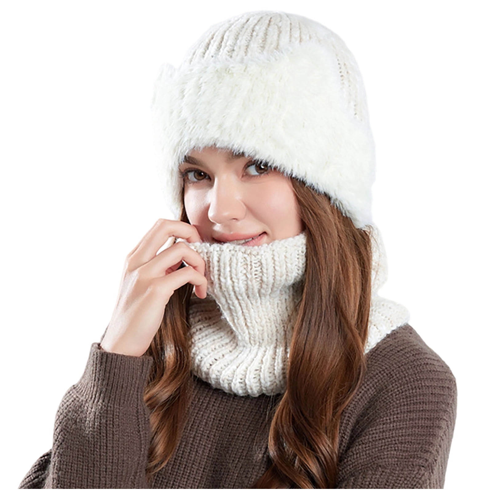 Womens Tan Leopard Sparkle 3 PC Set Scarf Glove Beanie Hat 