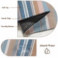 thumbnail image 6 of 2x3 Ft Entryway Area Rug, Blue Grey Orange Striped Kitchen Rug Runner Washable Floor Mat, Modern Stripes Art Farmhouse Non Slip Indoor Door Mat Throw Carpet for Bathroom Living Room Bedroom, 6 of 8