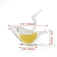 thumbnail image 5 of Nuevo exprimidor Manual de acrílico para rodajas de limón, exprimidor de frutas transparente portátil, forma de pájaro elegante, exprimidor de mano (4 uds), 5 of 5
