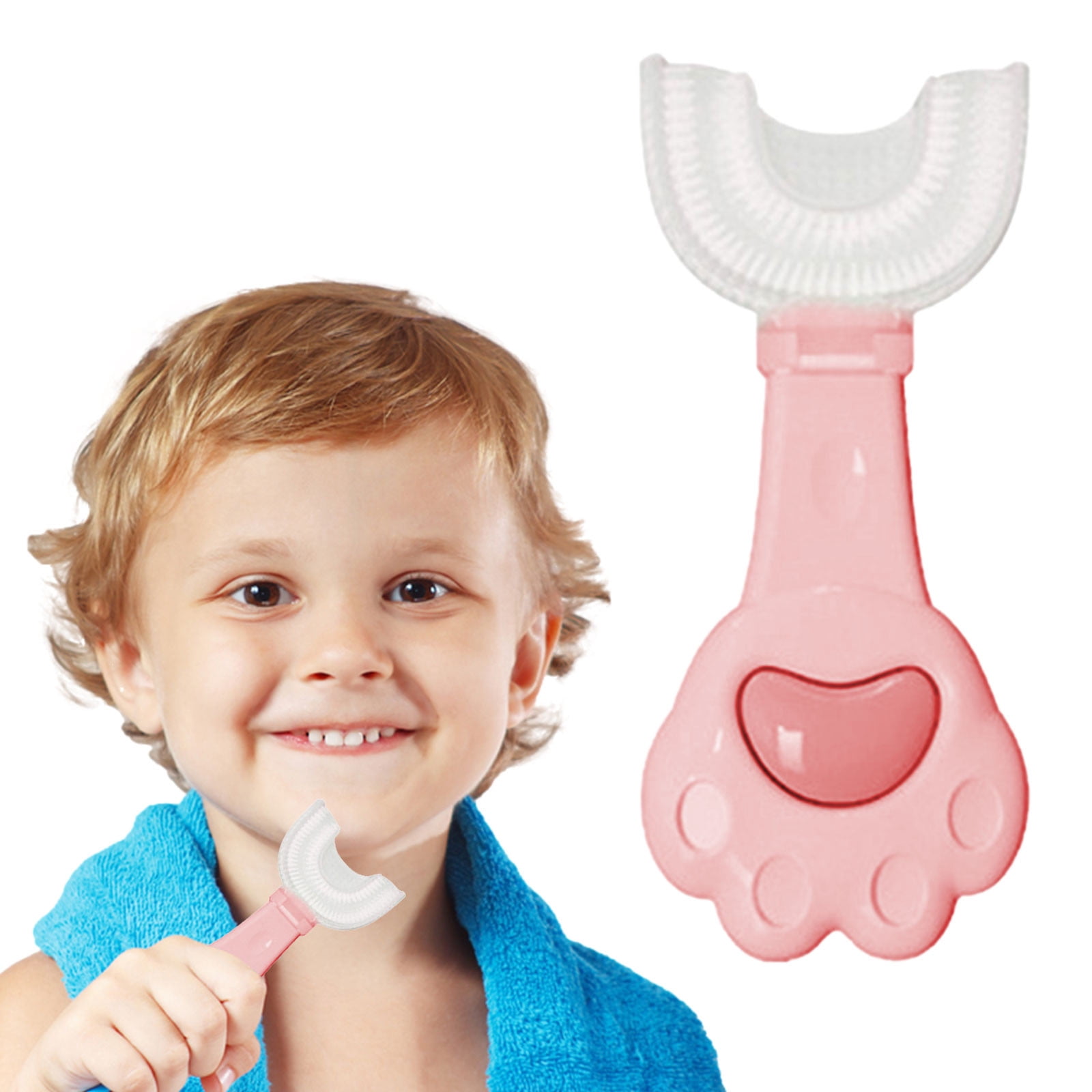 U Shaped Toothbrush Kids Toddler Toddler Toothbrush With Food Grade