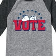 thumbnail image 3 of Peanuts - Vote Snoopy - Toddler & Youth Raglan Graphic T-Shirt, 3 of 5