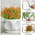 thumbnail image 2 of 8 Bundles Outdoor Artificial Flowers UV Resistant Fake Plants Faux Plastic Greenery for Indoor Outside Plants Garden Porch Window Home Wedding Farmhouse Decor, 2 of 8