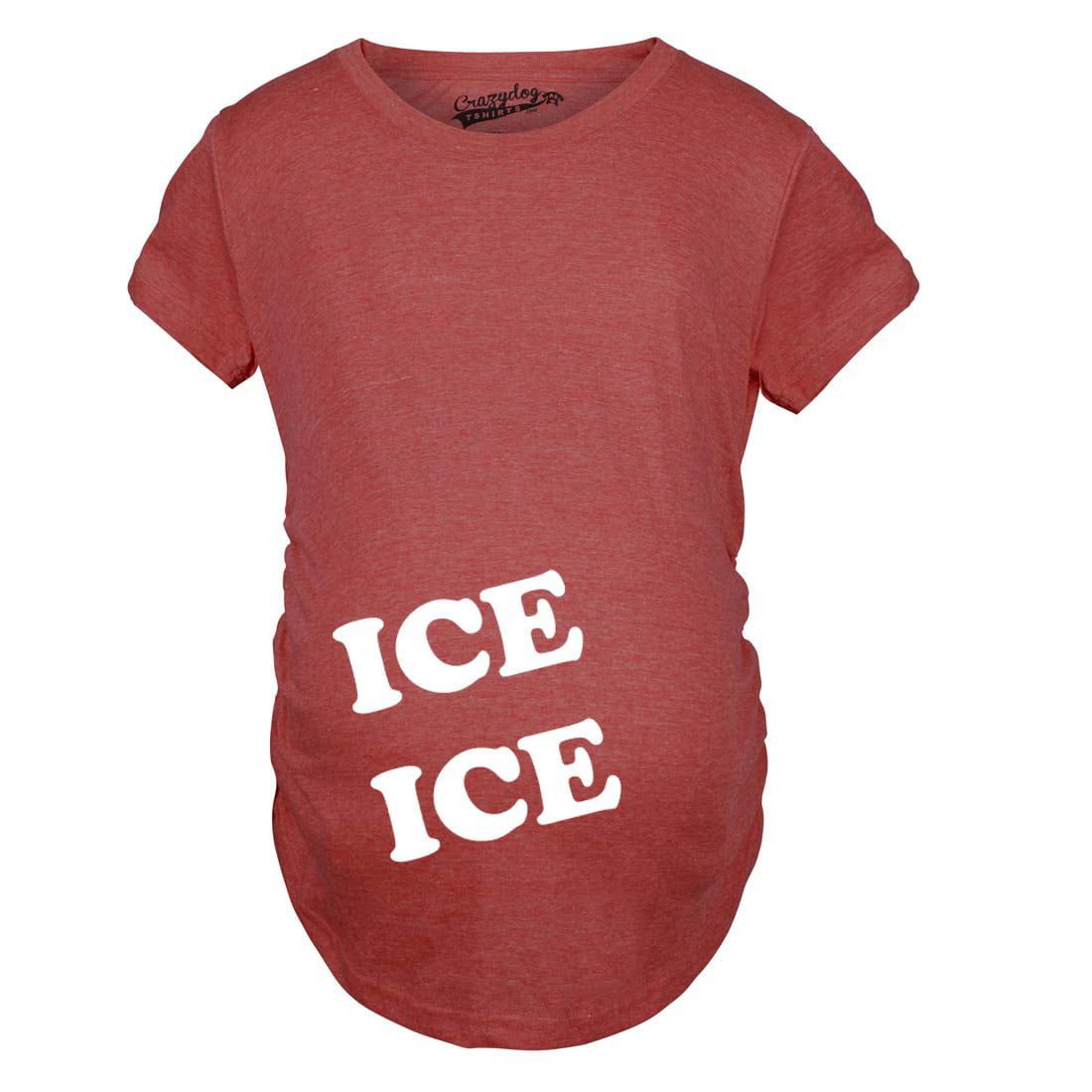 Maternity Ice Ice Pregnant Tee Novelty Baby Bump Pregnancy Announcement T Shirt