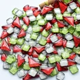 thumbnail image 3 of Mosaicos de vidrio brillante con purpurina de 100 g/3,52 oz para manualidades, materiales para hacer mosaicos, mosaicos poligonales, formas irregulares, colores puros y mezclados, 3 of 5