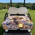 thumbnail image 2 of Uorisanigo Universal Golf Cart Seat Covers, Boho Floral Highland Cow Golf Cart Seat Blanket Covers with 4 Pockets for Your Golf Items, for EZGO TXT RXV/Club Car DS Precedent, 2 of 6
