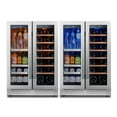 thumbnail image 2 of Ca'Lefort Wine Cooler Beverage Refrigerator, Hold 160 Cans and 40 Bottles Dual Zone Wine Fridge Freestanding & Built-in with Stainless Steel frame for Kitchen Office, 2 of 7