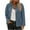 *Blue, variant on Womens Cropped Jacket With Pockets ,Lapel Long Sleeve Button Down Coat,Casual Jackets Orange,Womens Plus L