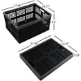 thumbnail image 2 of Pekky 34 Quart Plastic Milk Crates Stackable, Collapsible Storage Crate, 2 Packs, 2 of 6