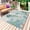 Teal Green, variant on Underwater Turtle Outdoor Rug for Patio/Deck/Porch, Non-Slip Large Area Rug 3 x 5 Ft, Coastal Coral Starfish Summer Ocean Reefs Indoor Outdoor Rugs Washable Area Rugs, Camping Rug Carpet Runner