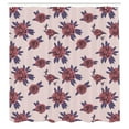 thumbnail image 2 of Ambesonne Floral Shower Curtain, Grown Peony Flowers Bloom, 69"Wx84"L, Blush Pale Eggplant, 2 of 4