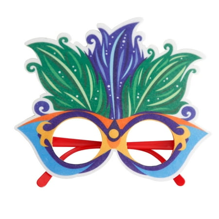 

Mardi Spectacle Frame Dress Up New Mexican Mardi Eyeglasses Decoration Masquerade Dress Up Party Supplies Colorful Feather Frames Puppy Party Decorations for Girls Event Chairs And Tables Event Tents
