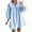 Light Blue, variant on VBTAPA Women's Babydoll Mini Dress Puff Sleeve Plaid Dresses Cute Doll Collar Summer Dresses Loose Comfy Casual Beach Dress Lightning Sales Green XL