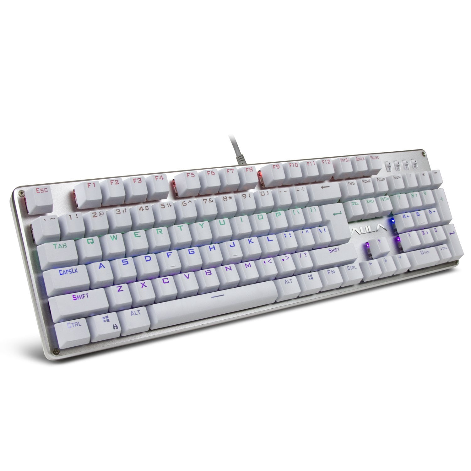 aula unicorn backlit mechanical keyboard with multi-color led illuminated gaming computer?