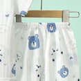thumbnail image 6 of NIEWTR Baby Toddler Summer Pajamas Set Short Sleeve Shirt Paired with Comfy Shorts Breathable Lightweight for 6 12 18 24 Months 2T 3T(A-Light Blue,5-6 Years), 6 of 6
