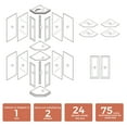 thumbnail image 6 of Corner Curio Cabinet with Lights, Adjustable Tempered Glass Shelves, Mirrored Back, Display Cabinet (E26 light bulb not included), 6 of 16