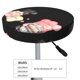 thumbnail image 4 of Balery Baker Gnome Fundas de asiento para taburete de bar redondo de tela de terciopelo ajustables que protegen de arañazos y manchas para sillas de 14 a 17 pulgadas.-14 inch, 4 of 7