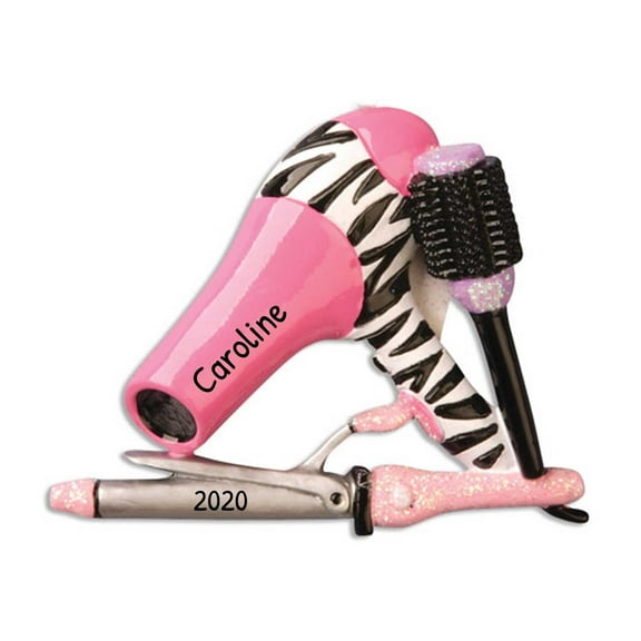 Personalized Hairdresser Ornament 2024 - Hair Stylist Ornaments for Christmas Tree, Beautician Gifts for Women, Hairstylist Christmas Ornaments - Blow Dryer - Free Customization