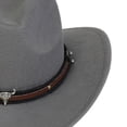 thumbnail image 6 of XZNPDUCQ Kids Sun Hat UPF 50+ Bucket Hats for Boys Girls Childrens Woolen Hat With Upturned Brim Cowboy Hat Head Accessory Solid Color Top Hat Wide Brimmed Hat, 6 of 7