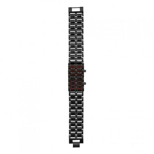 Keenso Montre en Acier Inoxydable Style Simple LED Numérique Unisexe Montres-Bracelets Cadeaux pour Couple