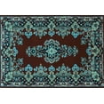 thumbnail image 1 of Ahgly Company Indoor Rectangle Medallion Light Blue Traditional Area Rugs, 3' x 5', 1 of 4
