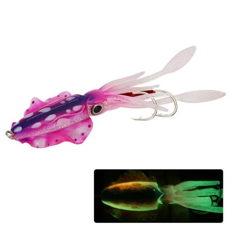 60g Soft Squid Lure Squid Trap Fishing Lures Soft Luminous Octopus Soft Artificial Rigged Squid Jig Wobbler Bait (A 15cm-60g)