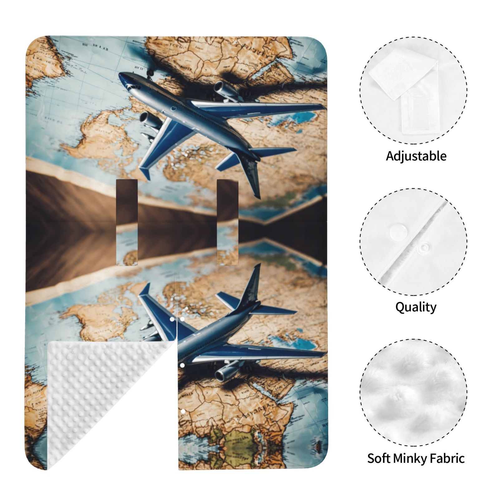 Car Seat Cover Baby - Airplane World Map Adventure Breathable Infant Car Seat Cover for Baby Carseat, Lightweight Comfort Baby Essentials Must Haves Newborn Stuff for Girl Boy