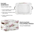 thumbnail image 3 of Pastel Pink Roses Elegant Square Storage Bins with Handles Collapsible Containing Box 1 Pack, 3 of 9