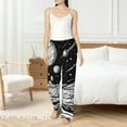 thumbnail image 4 of Disketp Cosmic Landscape Celestial Art Women's Comfy Pajama Pants Casual Drawstring Palazzo Lounge Wide Leg Pants-Medium, 4 of 6