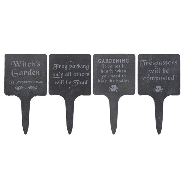 Something Different - Set de Placas Gothic Garden - Pack de 4 (Negro, Blanco)