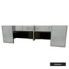 GOF 2 Person Workstation Cubicle (5'D x 12'W x 4'H) / Office Partition, Room Divider (48"h Cubicle with Desk, Espresso)