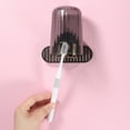 thumbnail image 4 of Unique Bargains 1 Set Wall Mounted Toothbrush Holder with Cup for Bathrooms Gray 4.33"x2.56", 4 of 7