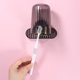thumbnail image 4 of 1 Juego de soporte para cepillos de dientes montado en la pared, soporte para cepillos de dientes de pared para baños, soporte para cepillos de dientes colgante con taza, gris, 4,33 x 2,56, 4 of 7