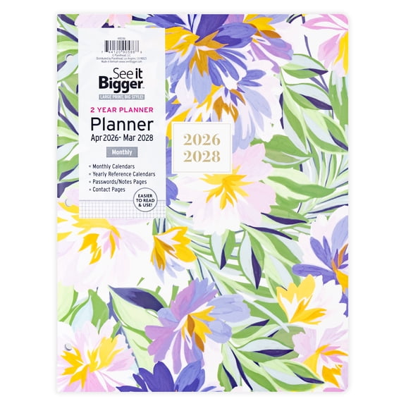 See It Bigger Large 2-Year Monthly Planner (Apr 2026 - Mar 2028)