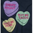 thumbnail image 2 of Funny Valentine's Conversation Hearts Women's Graphic T Shirt Tees Brisco Brands S, 2 of 5