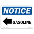 thumbnail image 1 of SignMission OS-NS-A-1218-L-13052 12 x 18 Po Panneau de Signalisation OSHA - Flèche Gauche Essence, 1 of 1
