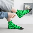 thumbnail image 5 of Bingfone Green Broccoli Design Patterned Men's Women's Casual Cotton Socks, 5 of 5