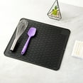 thumbnail image 3 of Comfy Grip Rectangle Black Silicone Dish Drying Mat - 17 3/4" x 15 3/4" - 1 count box, 3 of 9