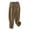 Khaki, variant on Luxalzxs Linen Pants Women Solid Color Elastic High Waisted Cropped Pants Summer Casual Loose Fit Wide Leg Pants with Pockets