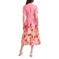 thumbnail image 2 of Badgley Mischka womens  Pleated Shirtdress, 14, Pink, 2 of 3