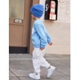 thumbnail image 4 of Arshiner Boy 2Pcs Fall Winter Clothes Color Block Crewneck Sweatshirt and Pants Sweatsuit, 4 of 5