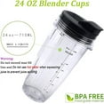 thumbnail image 2 of PUROSUR 24oz Replacement Blender Cup, BPA Free, for Nutri Ninja Auto IQ, 2 Pack, 2 of 9
