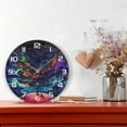 thumbnail image 6 of Dreamtimes Space Galaxy Wall Clock, 10 Inch Silent Non Ticking Round Clock Oil Painting Clock Easy to Read Clock for Living Room Bedroom Bathroom Home Decor, 6 of 7