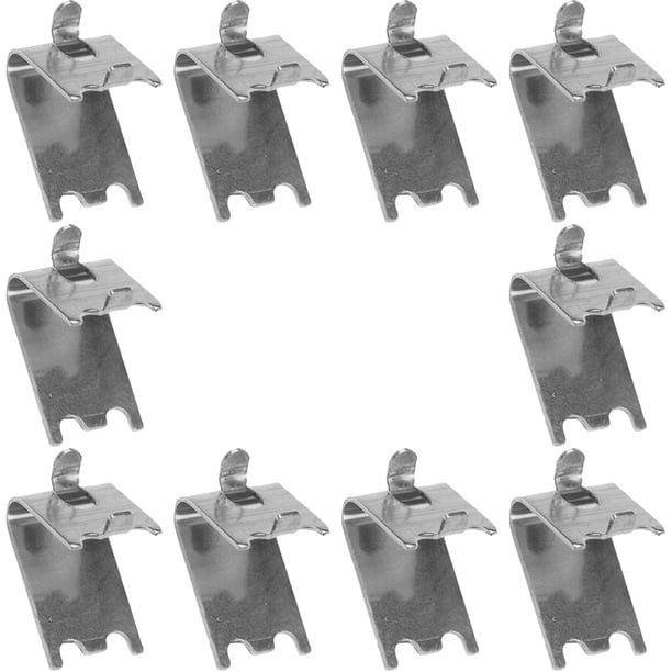 BRIGHTFUFU 10 abrazaderas para estantes de refrigerador, ganchos de soporte para refrigerador