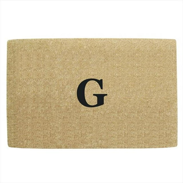 Nedia Home O2133H Heavy Duty Coir Mat - 24 In. x 57 In. No Border- Monogrammed H