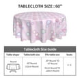 thumbnail image 5 of YFYANG 60 inch Round Table Cloth, Reusable Polyester Pink Floral Stripes Table Cover for Indoor Outdoor Kitchen Restaurant Table Decoration Tablecloths, 5 of 8
