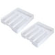 thumbnail image 1 of 2X Nuevo Bandeja de Organizador de Cajones de Cocina Separación de Cubiertos de Cuchara Caja de Almacenamiento Blanco, 1 of 5