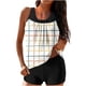 thumbnail image 2 of Traje de baño de dos piezas para mujer, trajes de baño para mujer, traje de baño de dos piezas con espalda de tirantes y estampado conservador para mujer, vestido de baño para mujer, 2 of 6