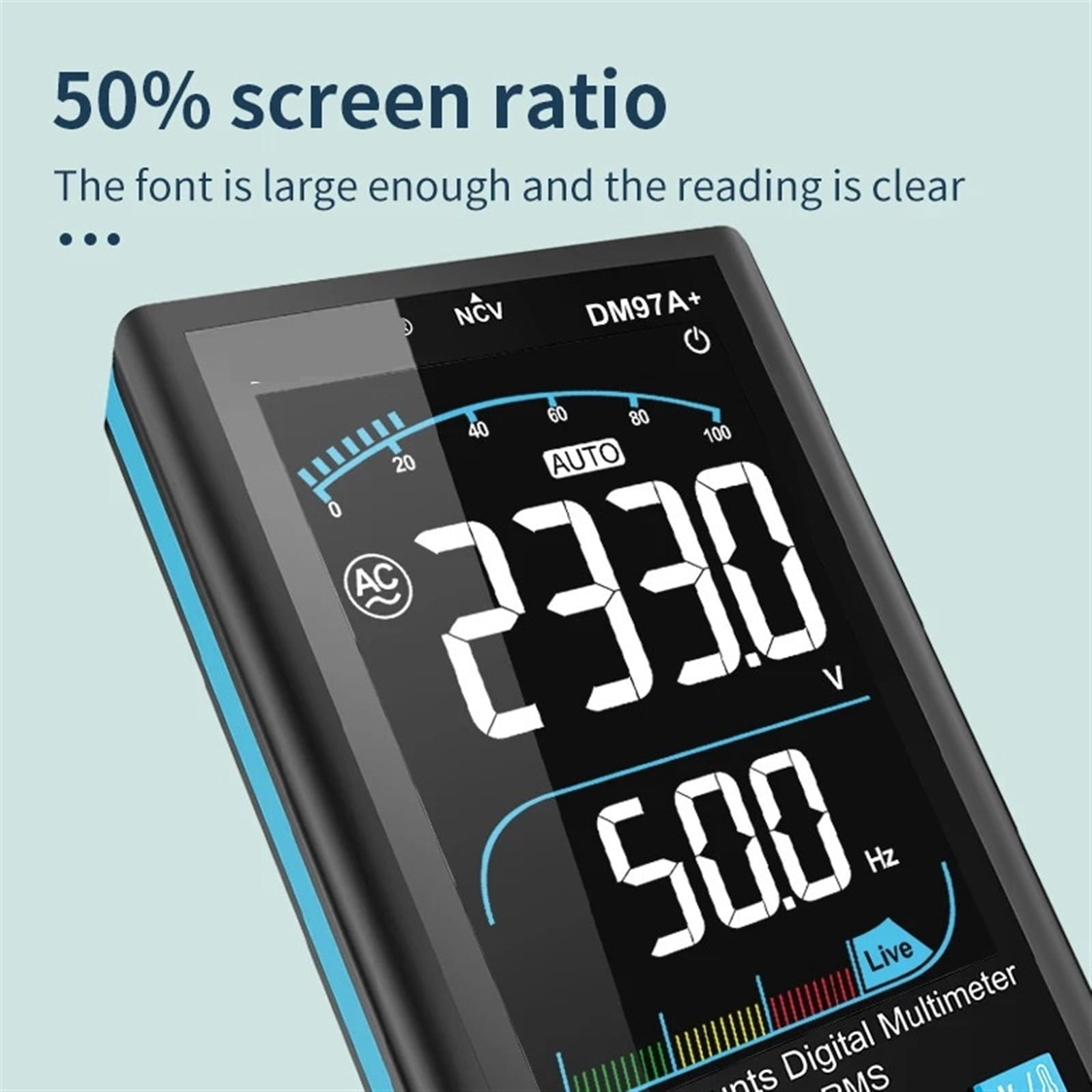 10000 Counts Color Screen Multimeter Temperature Measurement Smart Multimeter NCV True RMS Digital Multimetro Voltage Meter ,High Accuracy